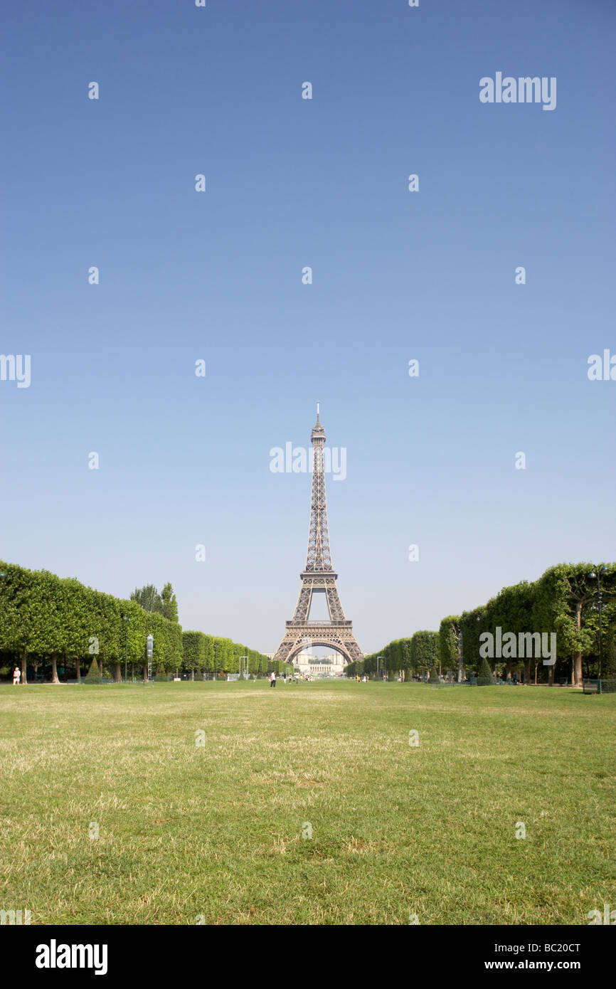 Eiffel Tower With Blue Sky Stock Photo - Alamy