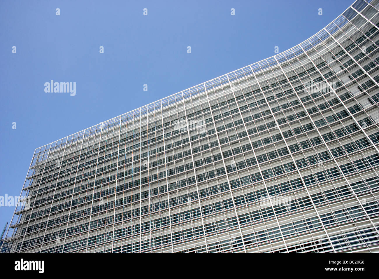 Exterior Of European Commission Building Stock Photo