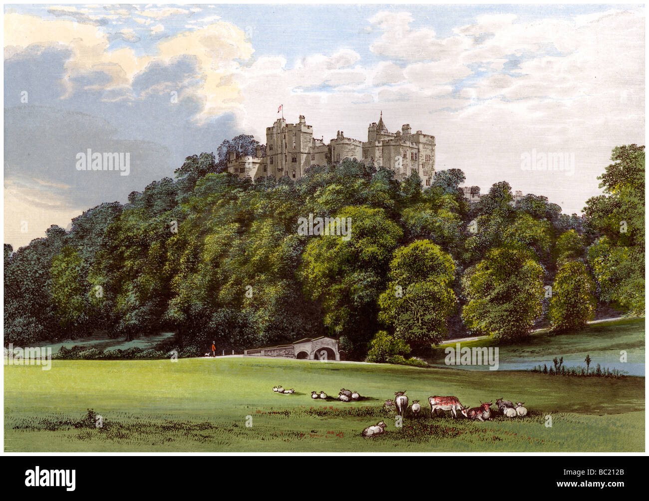 Dunster Castle, home of the FownesLuttrell family, Somerset, c1880