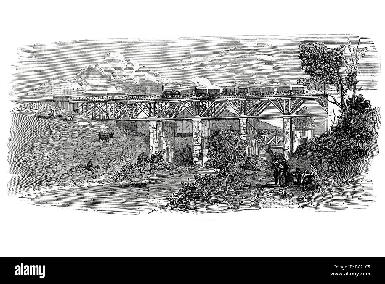 the alderbottom viaduct Stock Photo