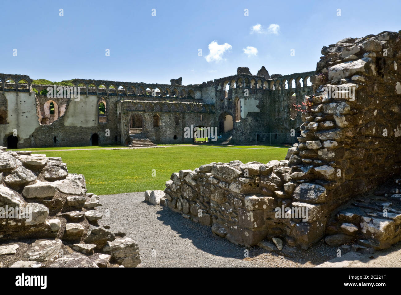 Ruins of Bishop's Palace at St Davids, Pembrokeshire Stock Photo