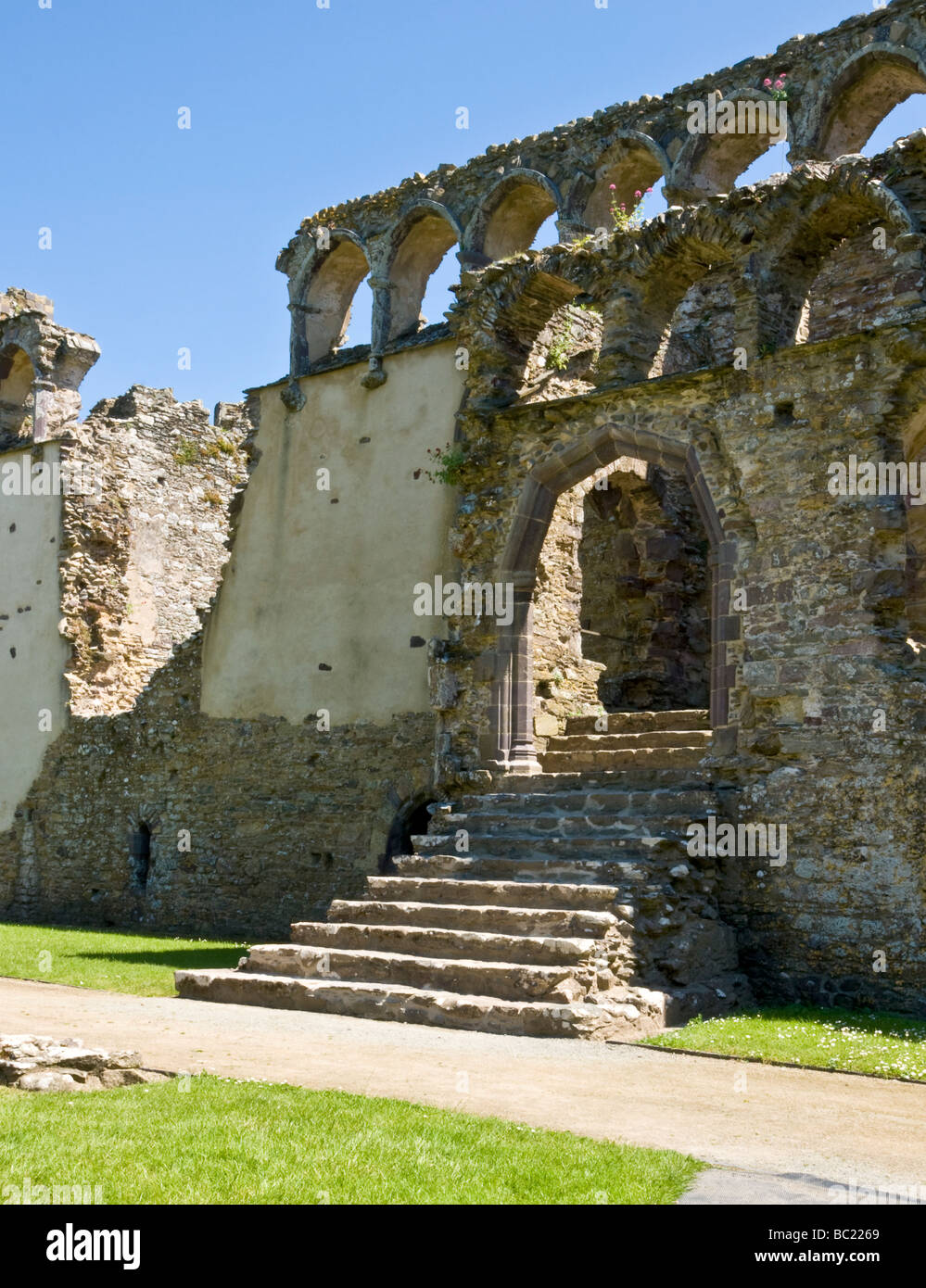 Ruins of Bishop's Palace at St Davids, Pembrokeshire Stock Photo