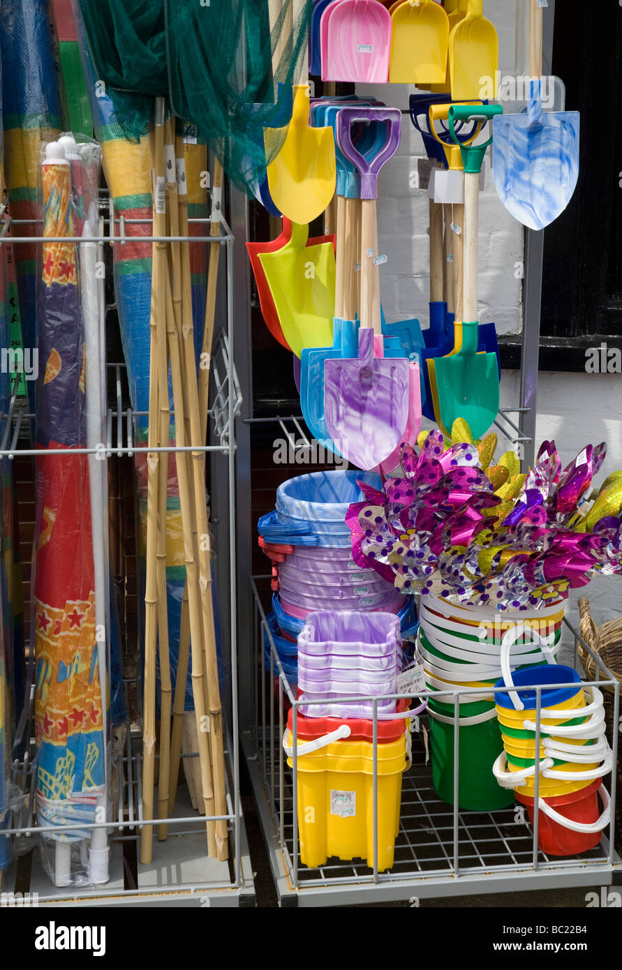 Seaside buckets and spades Stock Photo Alamy