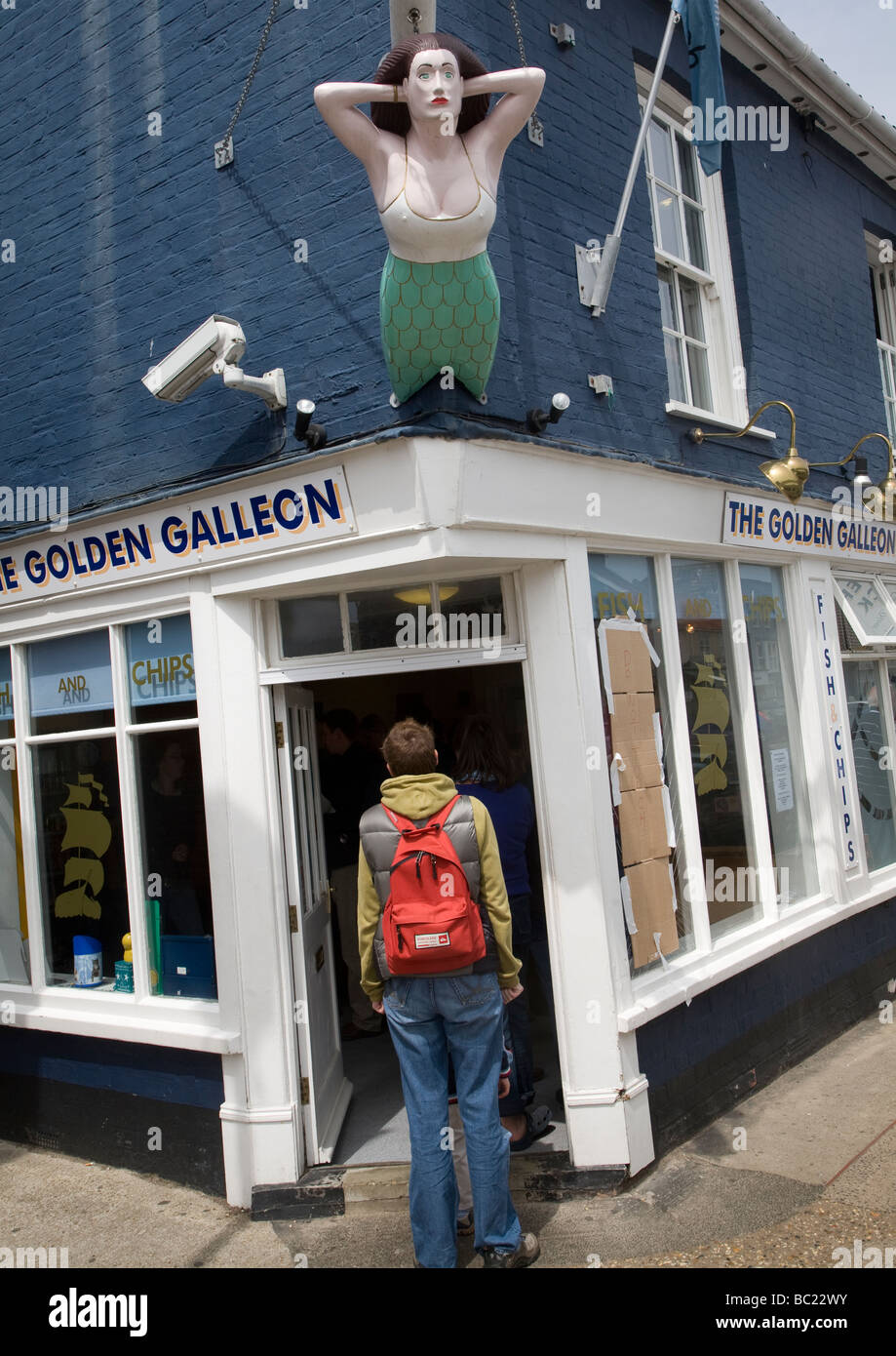 Golden Galleon chip shop Aldeburgh Suffolk England Stock Photo