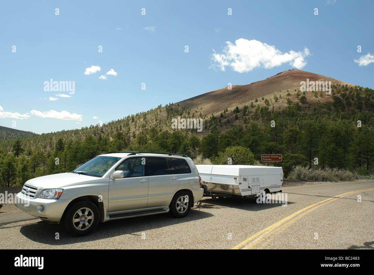 Sunset Crater Volcano National Monument, Flagstaff, Arizona, AZ Stock