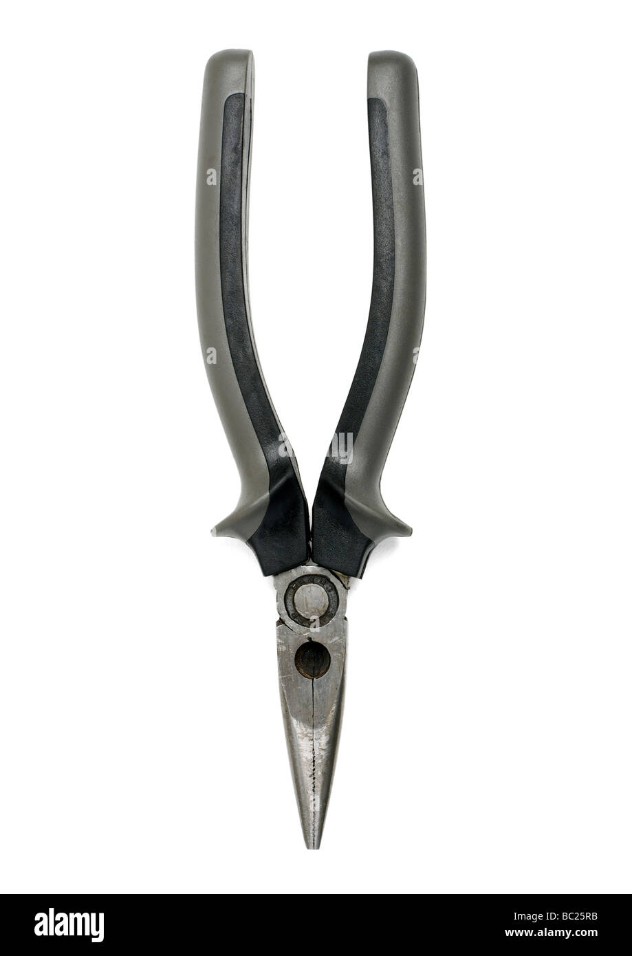 Long nose pliers on white background Stock Photo