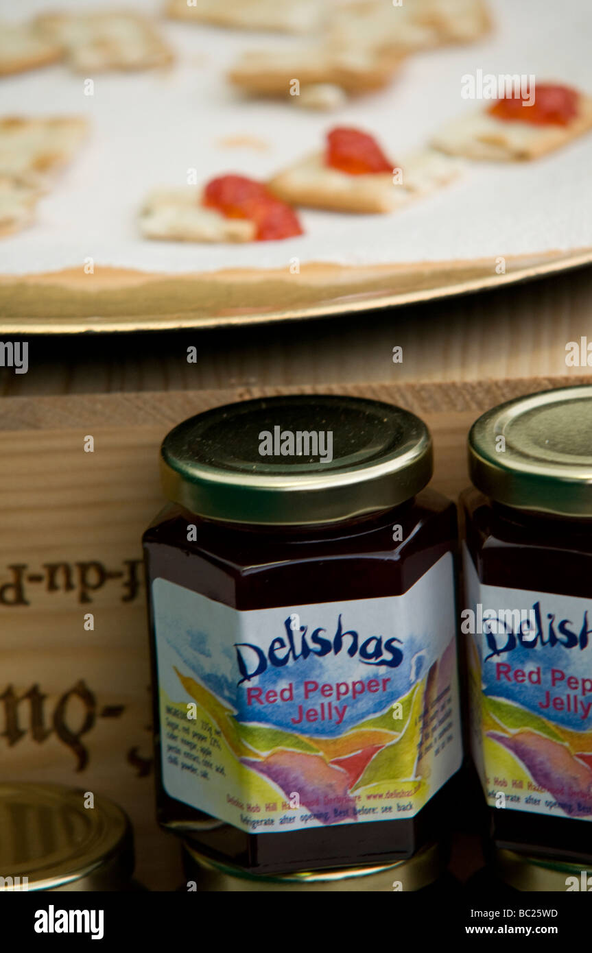 Displays of produce at a Food and Drinks Fair Derbyshire East Midlands