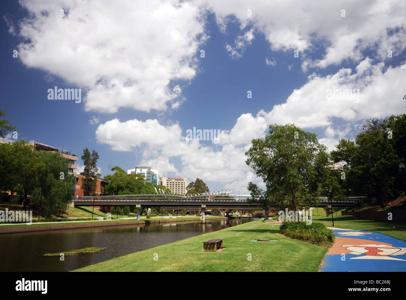 Parramatta Walkway and Bridge,New South Wales,Australia. Stock Photo