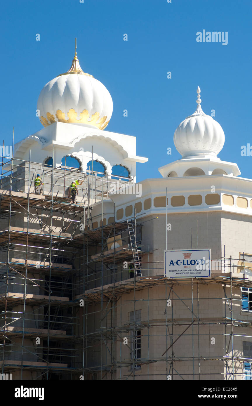 Gurdwara Sikh Temple under construction, Leamington Spa, Warwickshire, UK. Stock Photo