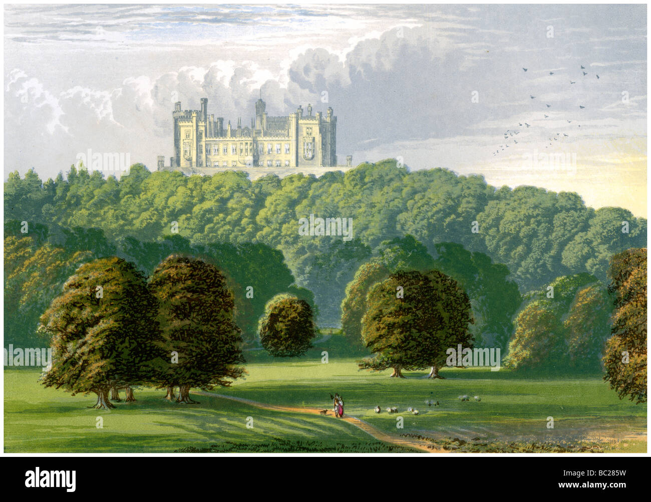 Belvoir Castle, Leicestershire, home of the Duke of Rutland, c1880. Artist: Unknown Stock Photo