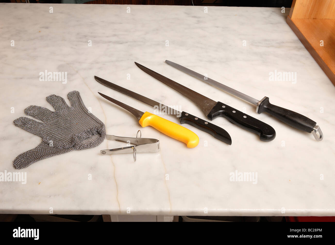 Cutting Spanish ham, process of preparation and it cuts Stock Photo Alamy