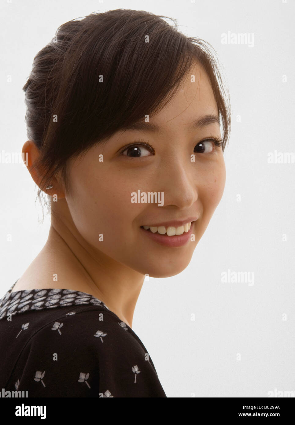 Asian girl smiling Stock Photo
