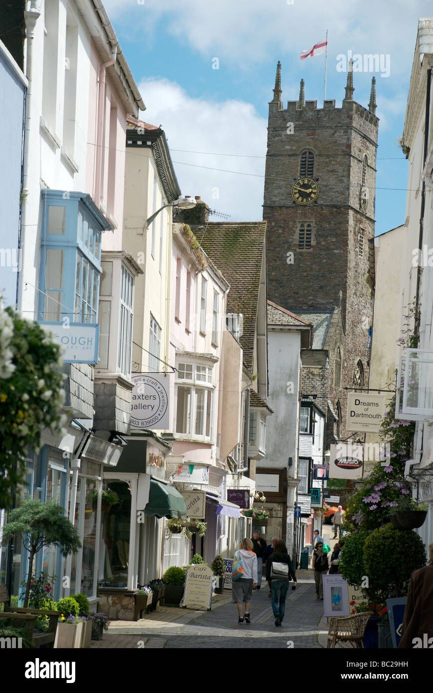 Foss Street shops, Dartmouth, Devon, UK Stock Photo Alamy