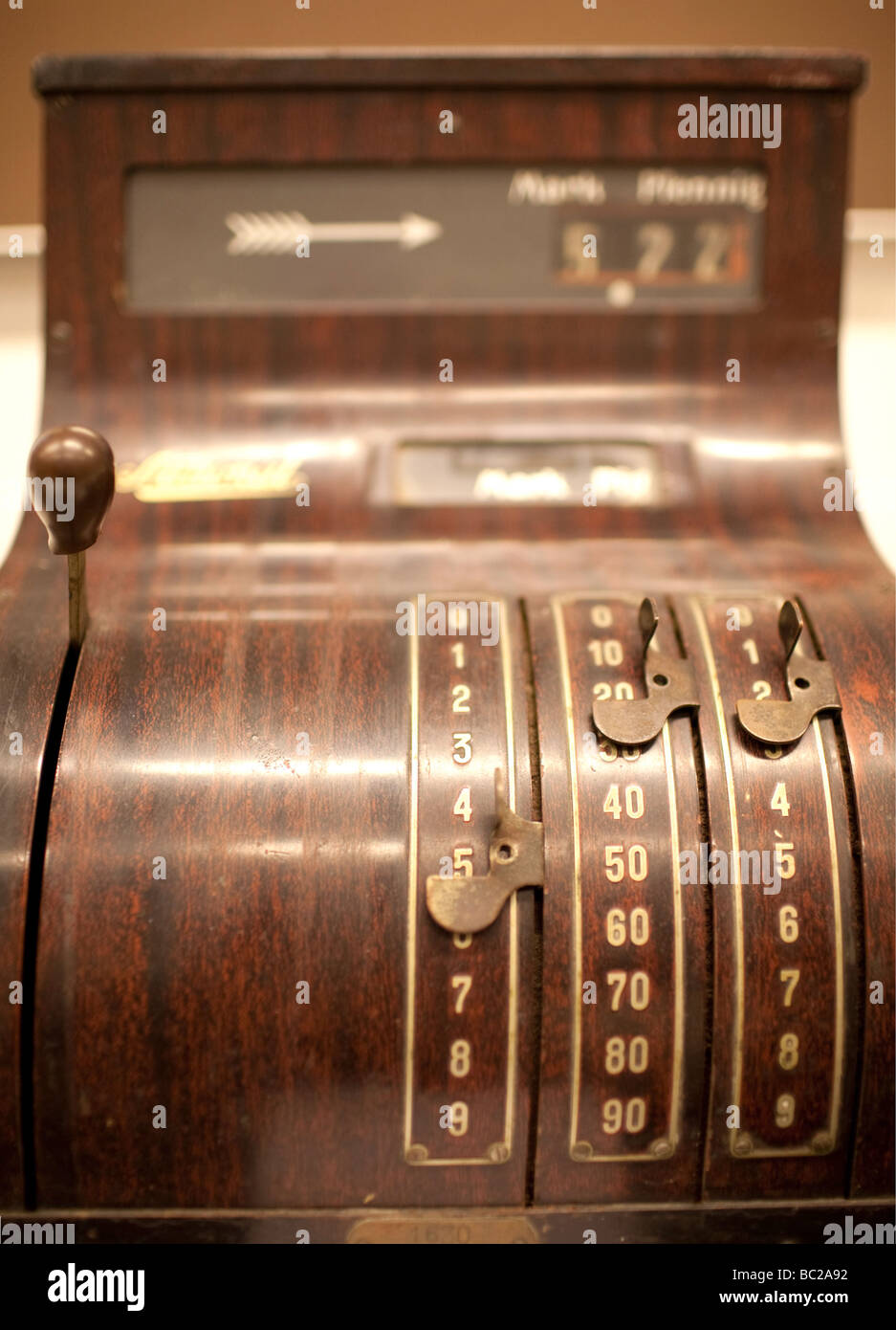 Antique cash register Stock Photo