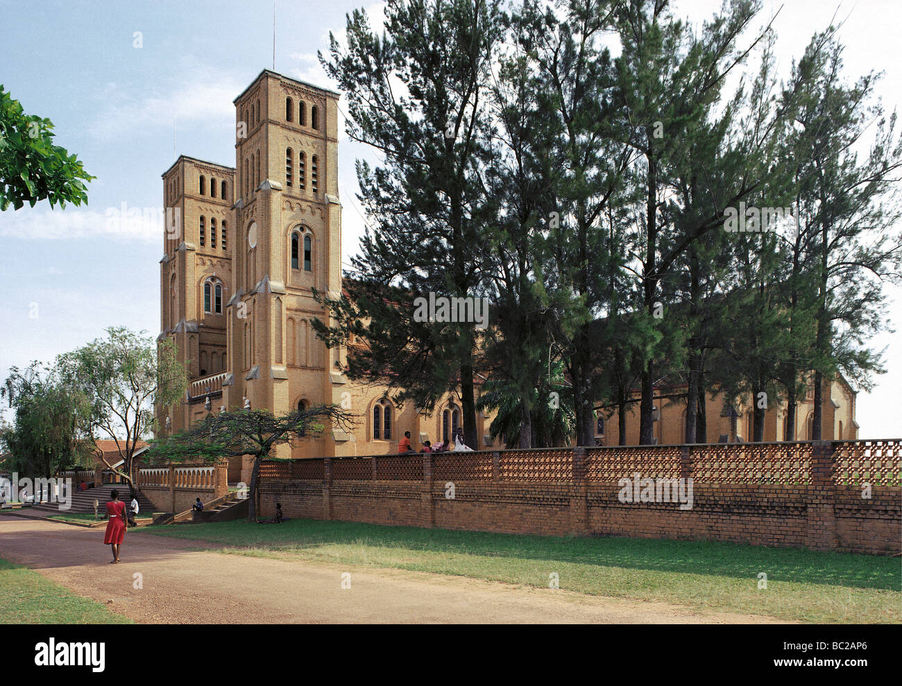 Rubaga Roman Catholic Cathedral Kampala Uganda East Africa religious site landmark building built of bricks in Romanesque style Stock Photo