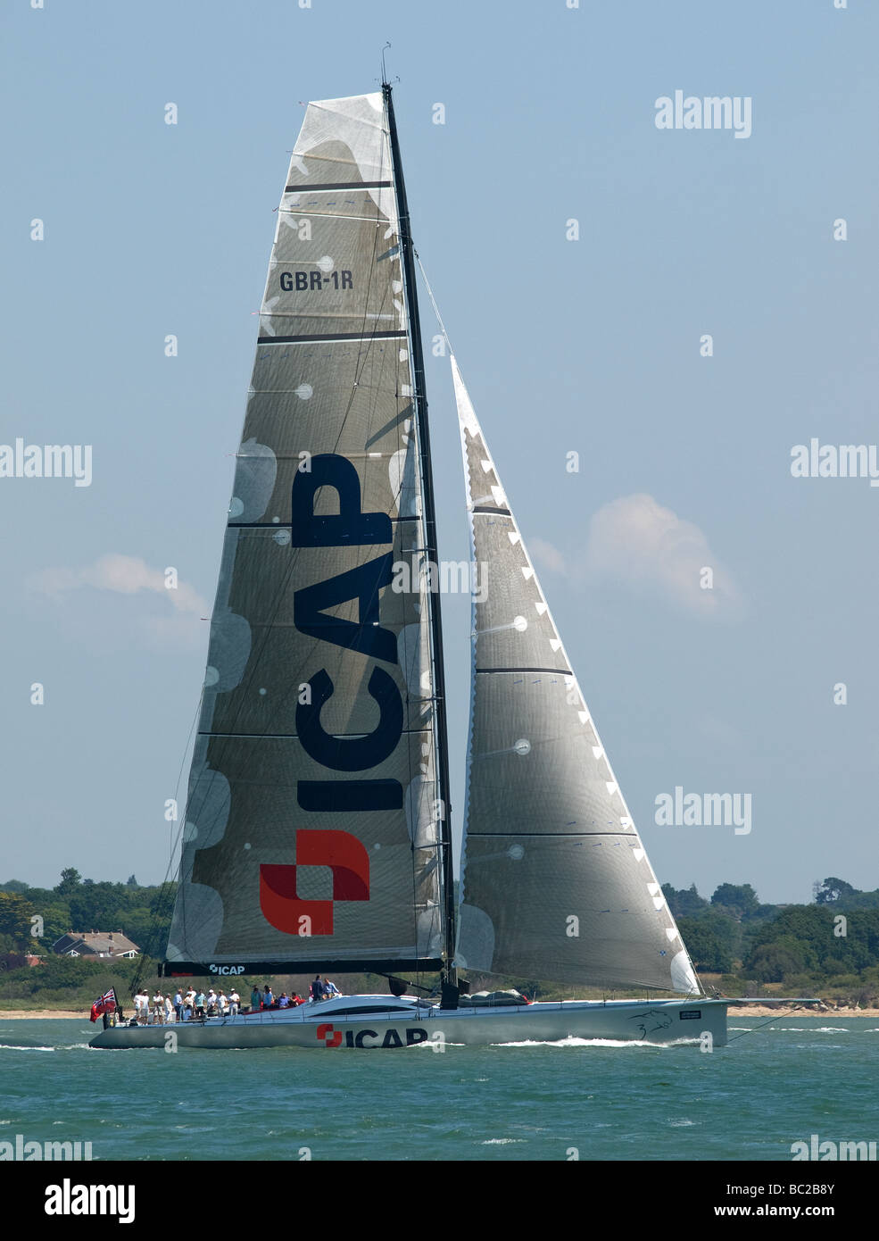 ICAP Leopard charter yacht leaving Southampton UK Stock Photo