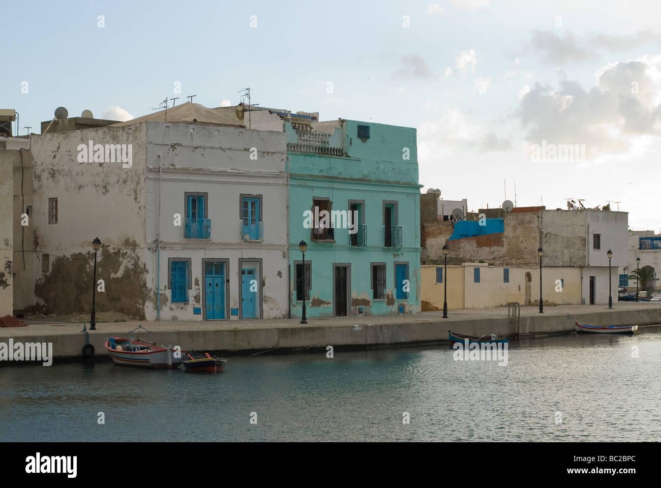 The waterfront and medina in Bizerte Tunisia Stock Photo