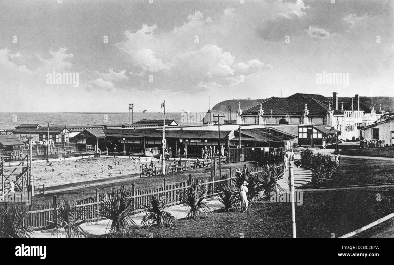 The open air swimming baths, Durban, South Africa. Artist: Unknown Stock Photo