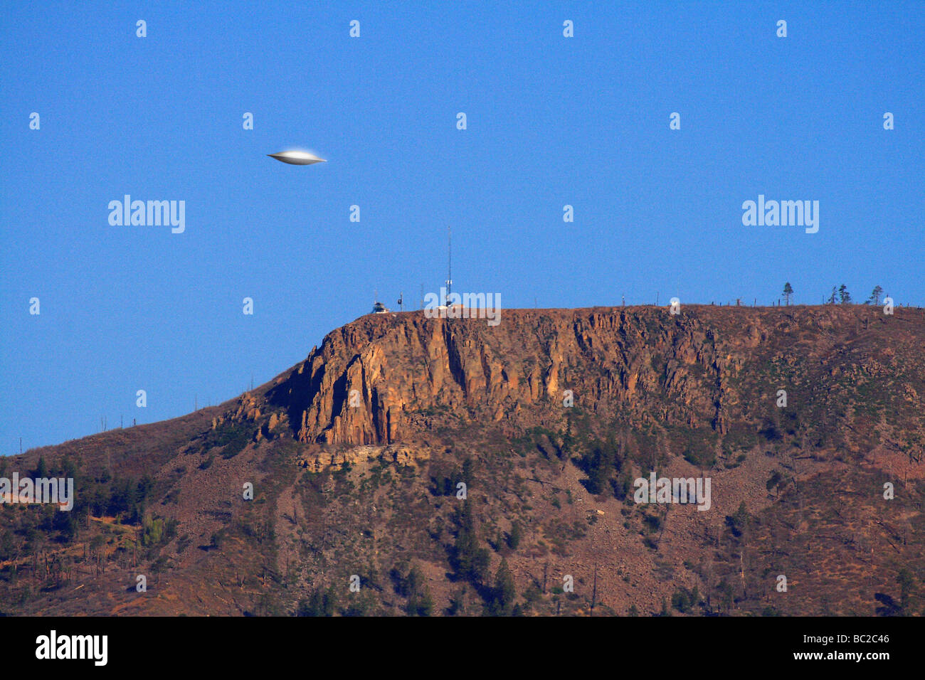 UFO sighting, Dulce, New Mexico, USA Stock Photo
