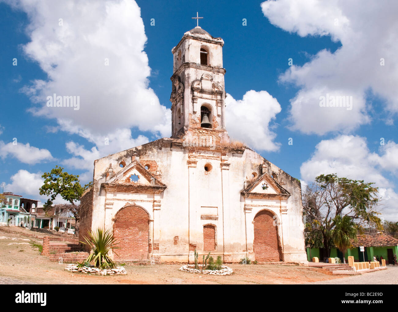 Ruins of Santa Ana church in Trinidad, Cuba, Caribbean Stock Photo