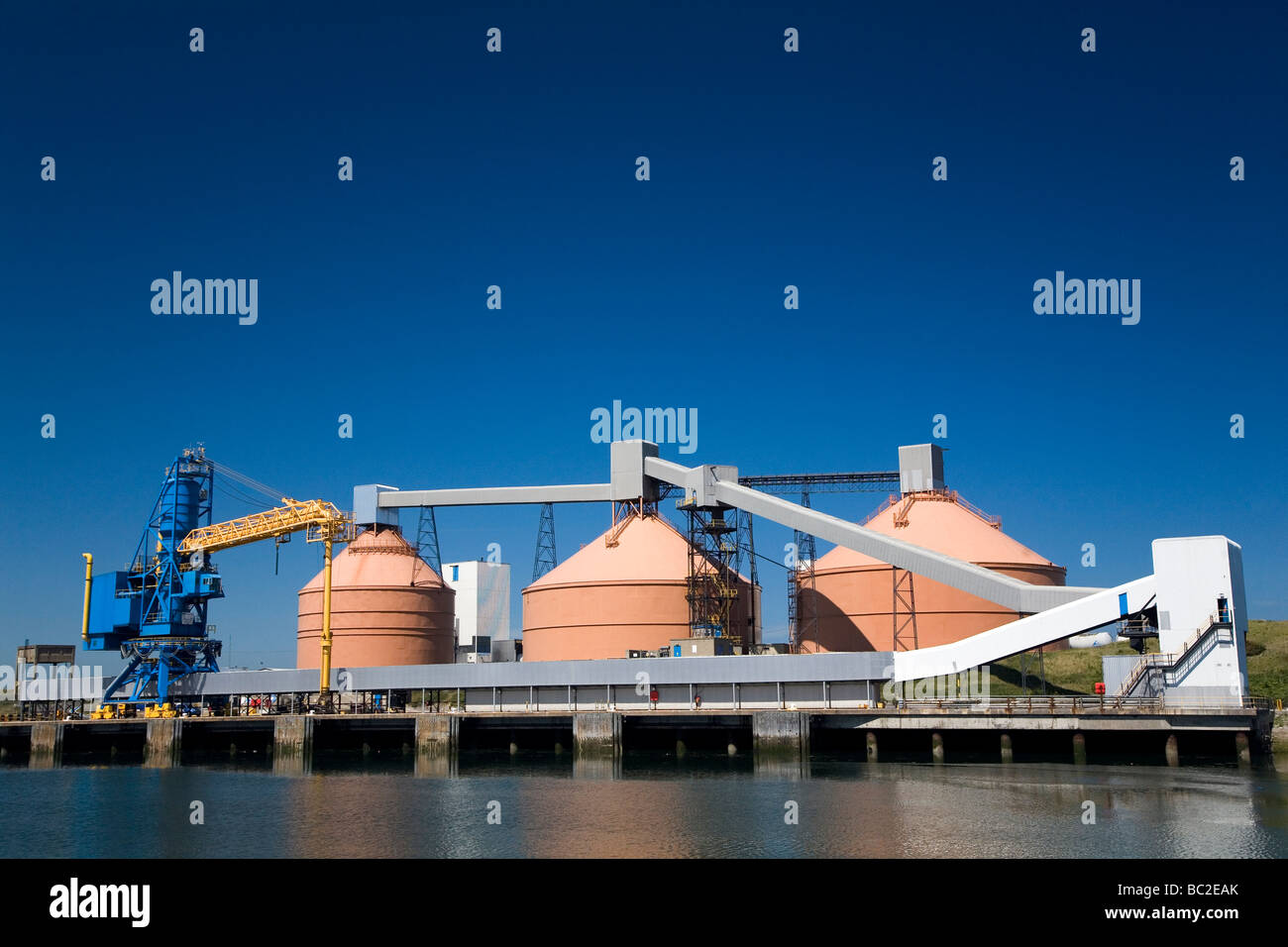 The aluminium smelting plant at Blyth in northern England. Stock Photo