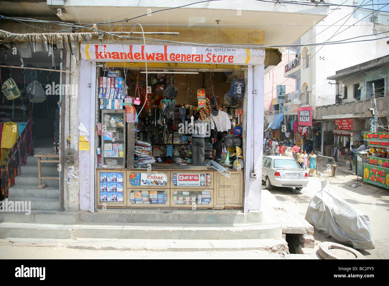Corner shop in New Delhi Stock Photo