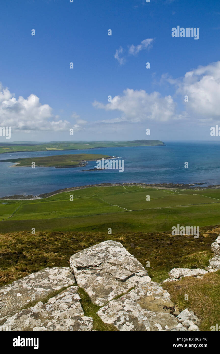 dh Eynhallow Sound ROUSAY ORKNEY Eynhallow island and Evie Orkney Westmainland Stock Photo