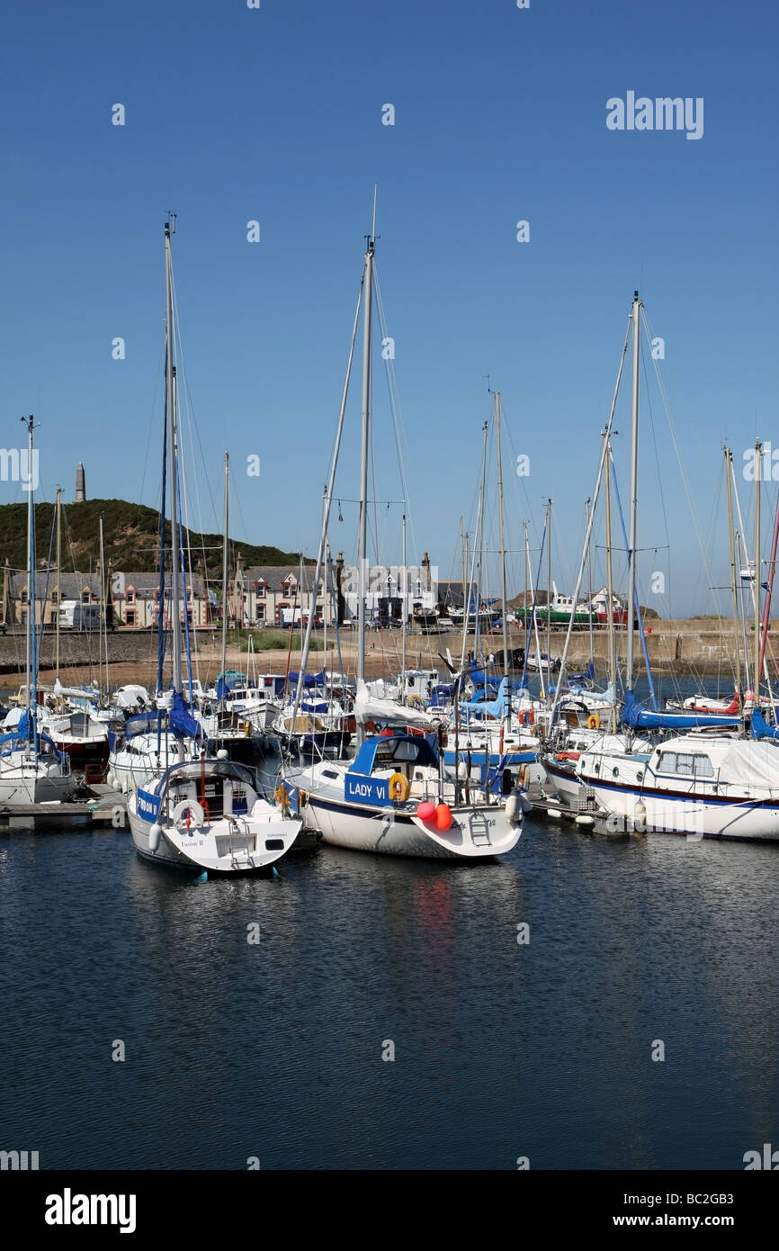 The picturesque harbour of the former fishing village of Findochty, Aberdeenshire, Scotland, UK Stock Photo