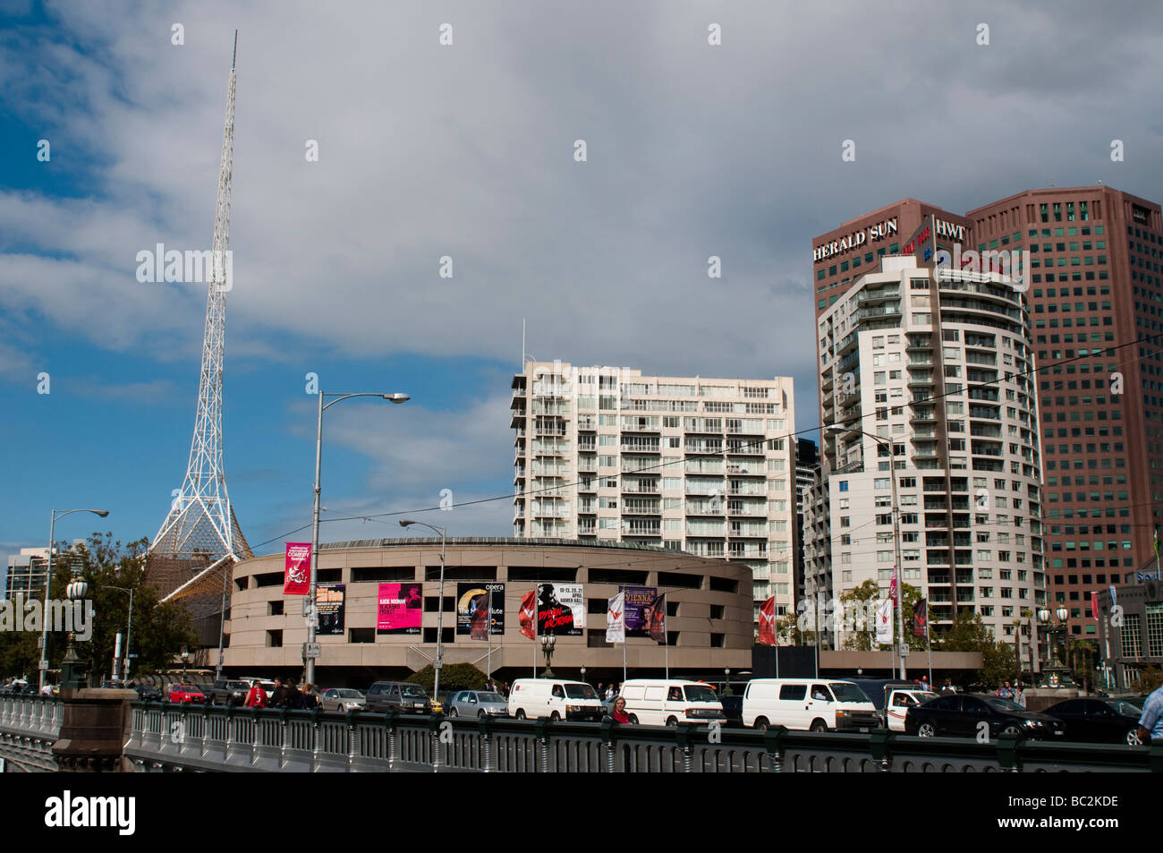 Victorian Arts Centre with Hamer Hall and the Spire of the Theatre Building, Melbourne, Victoria