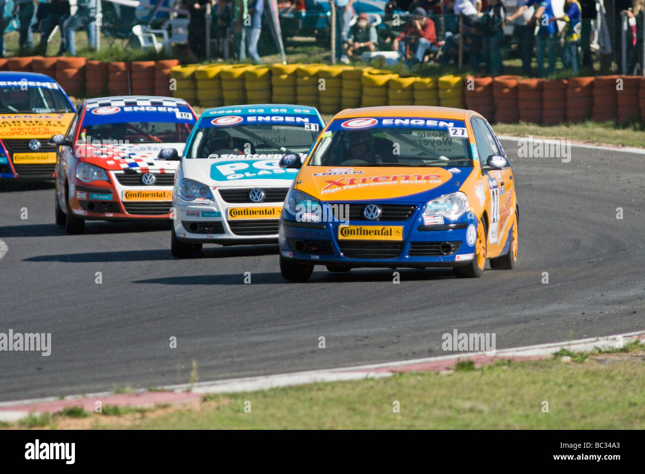 Motor car racing on Killarney race track near Cape Town, South Africa Stock Photo