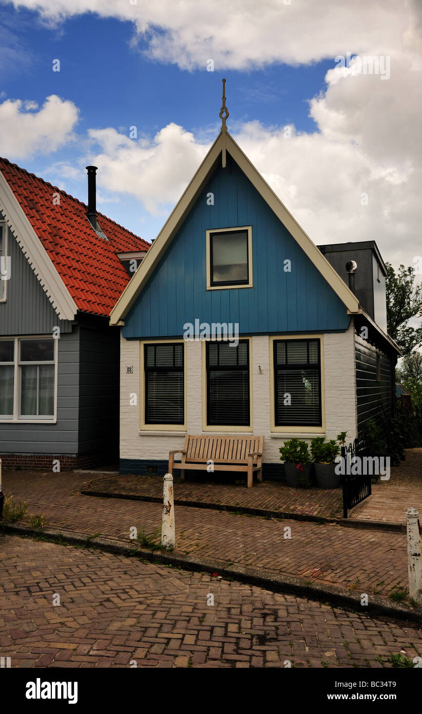 typical Dutch houses in a small village near Amsterdam in the