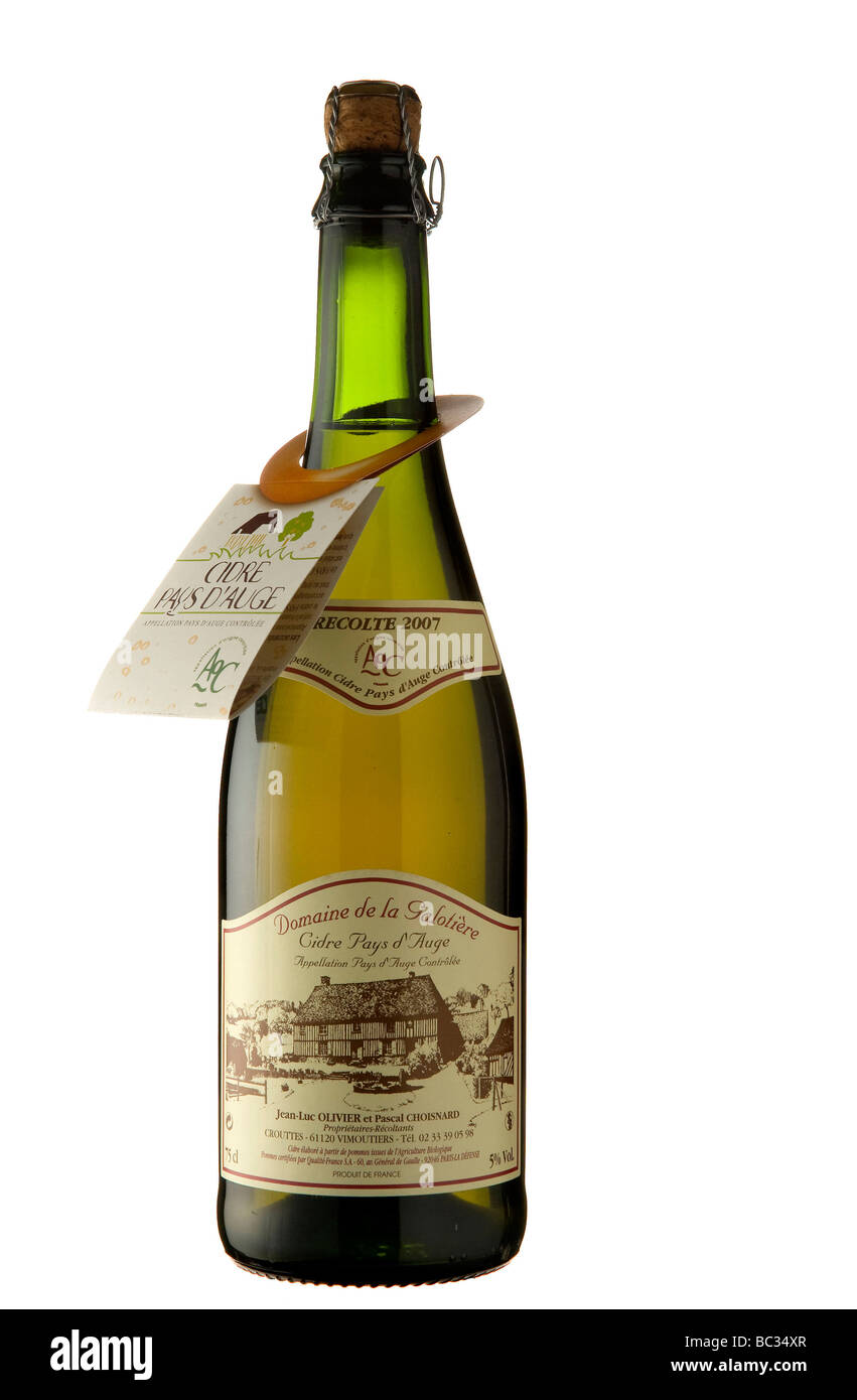 Bottle of Norman cider Stock Photo Alamy