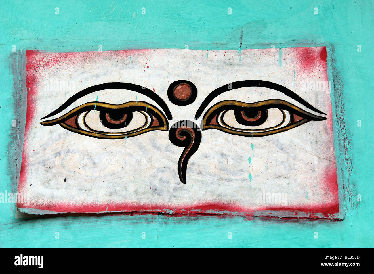 Nepal Buddha's eyes Stock Photo Alamy