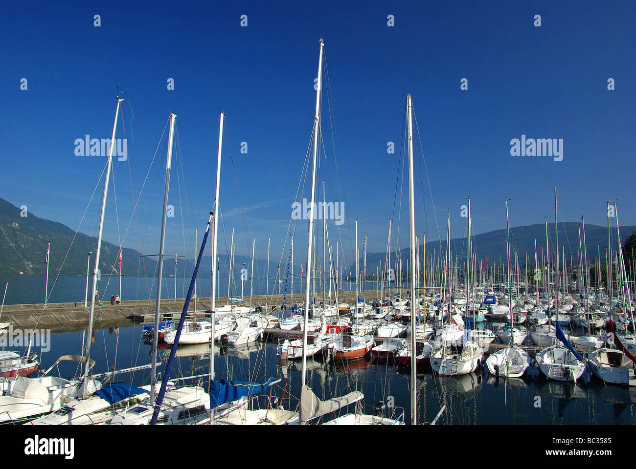 Aix-les-Bains (73): The marina Stock Photo
