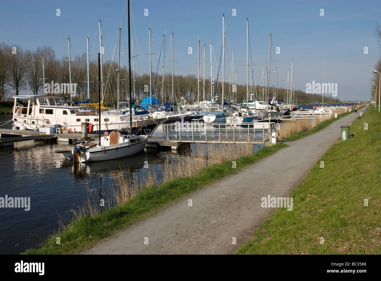 Carentan (50) : the marina Stock Photo