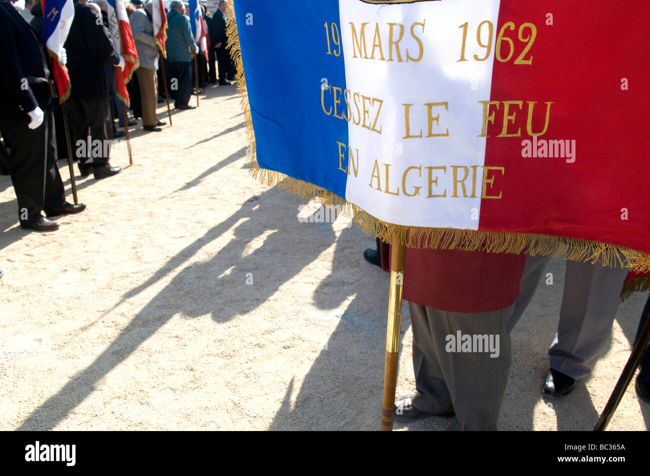 Valence (26) : Inauguration of the 'square du 19 Mars 1962' (2009/03/19) Stock Photo