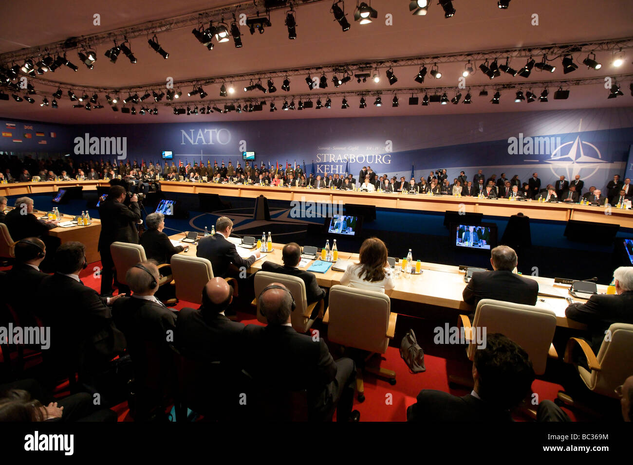 Strasbourg (67): NATO summit (2009/04/04) Stock Photo