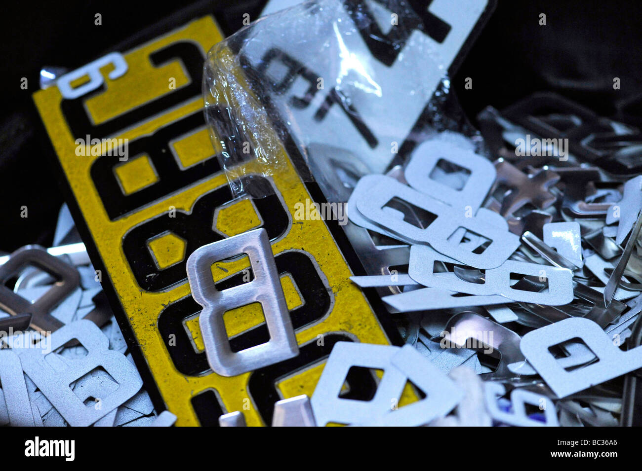 Making of registration plates Stock Photo Alamy