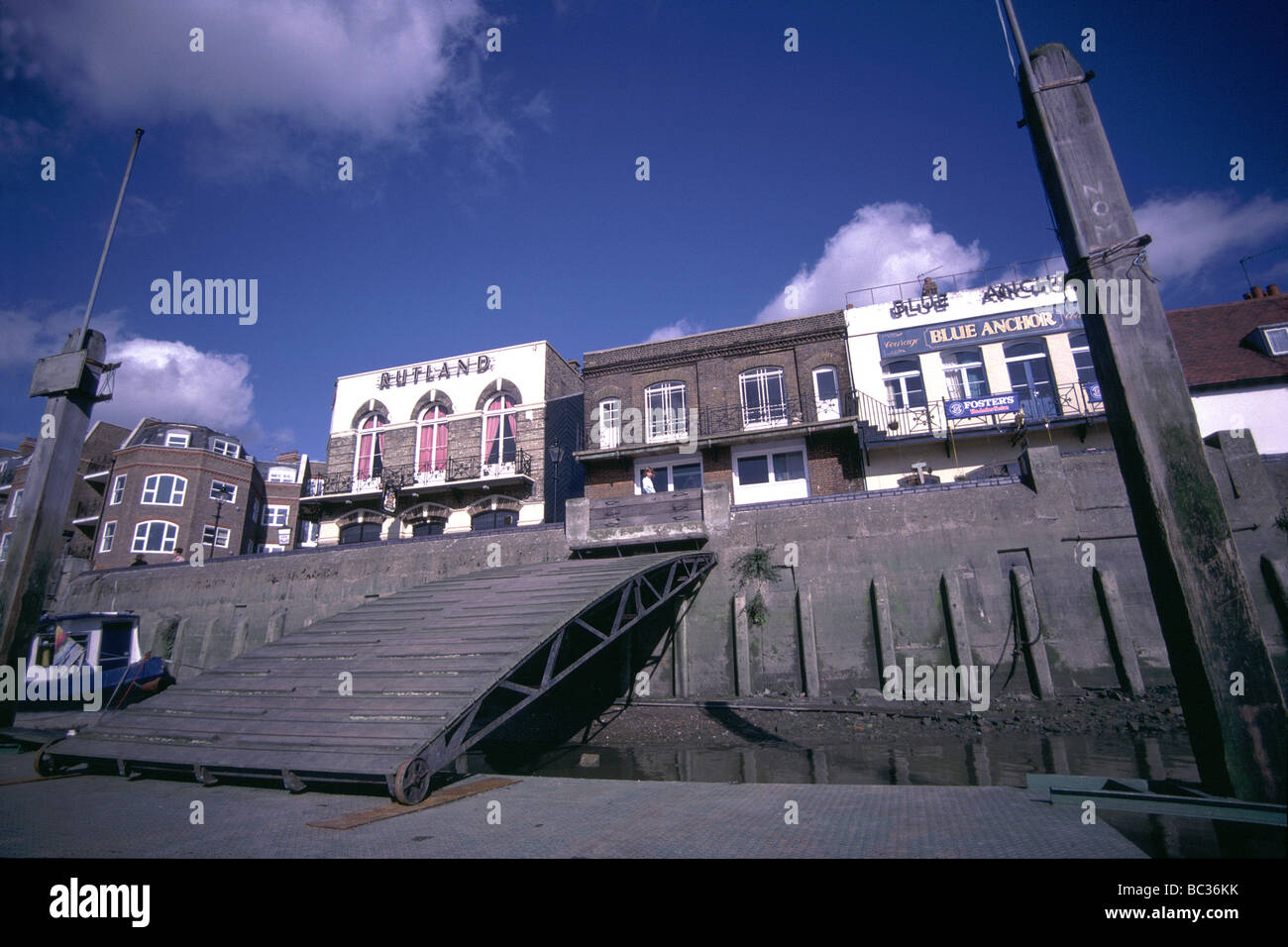 Hammersmith waterfront mooring London United Kingdom Stock Photo Alamy