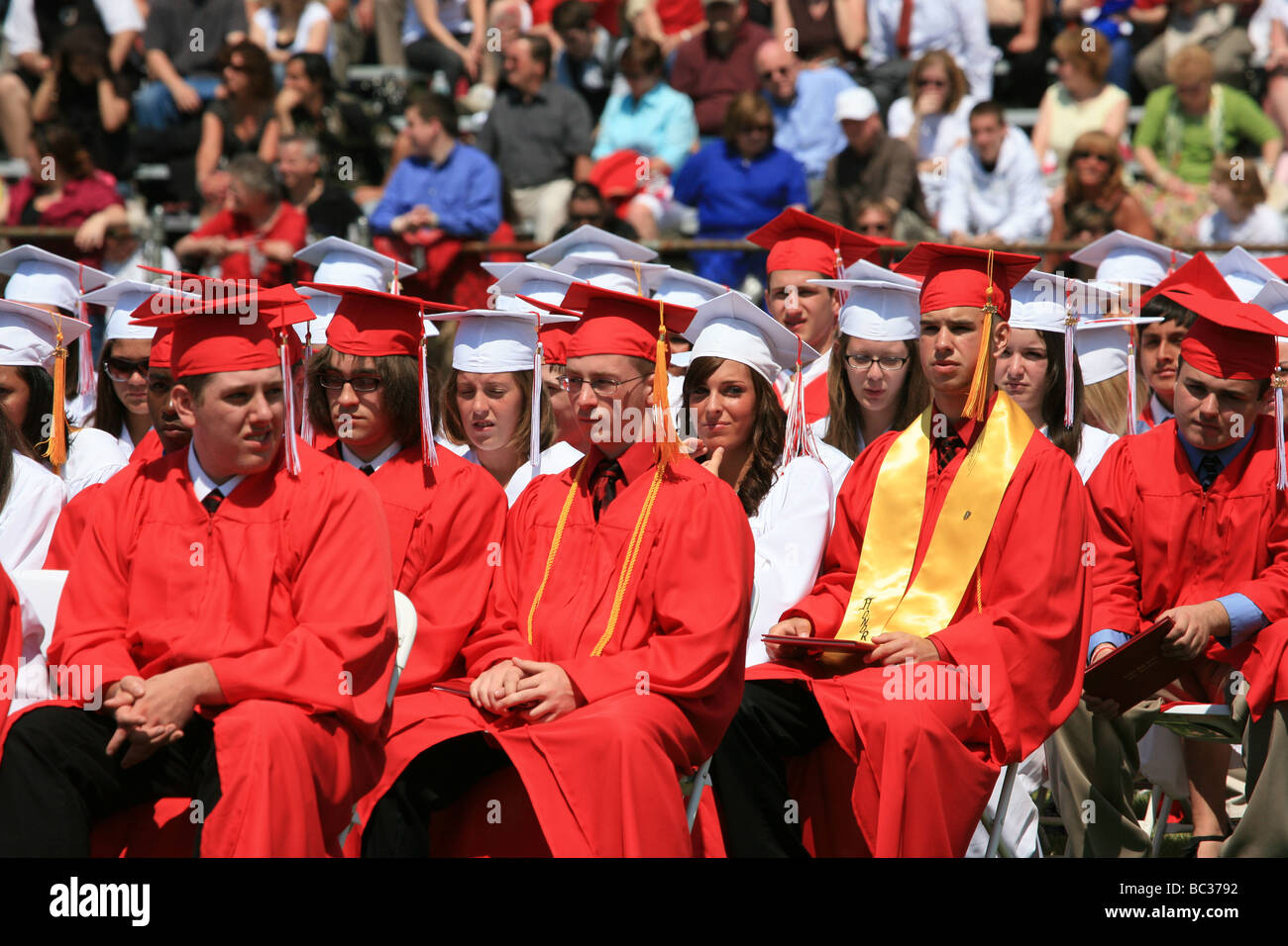High School Graduates Saugus Massachusetts Stock Photo Alamy