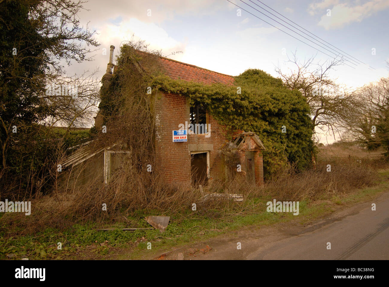 building derelict for sale in need of modernizing Stock Photo Alamy