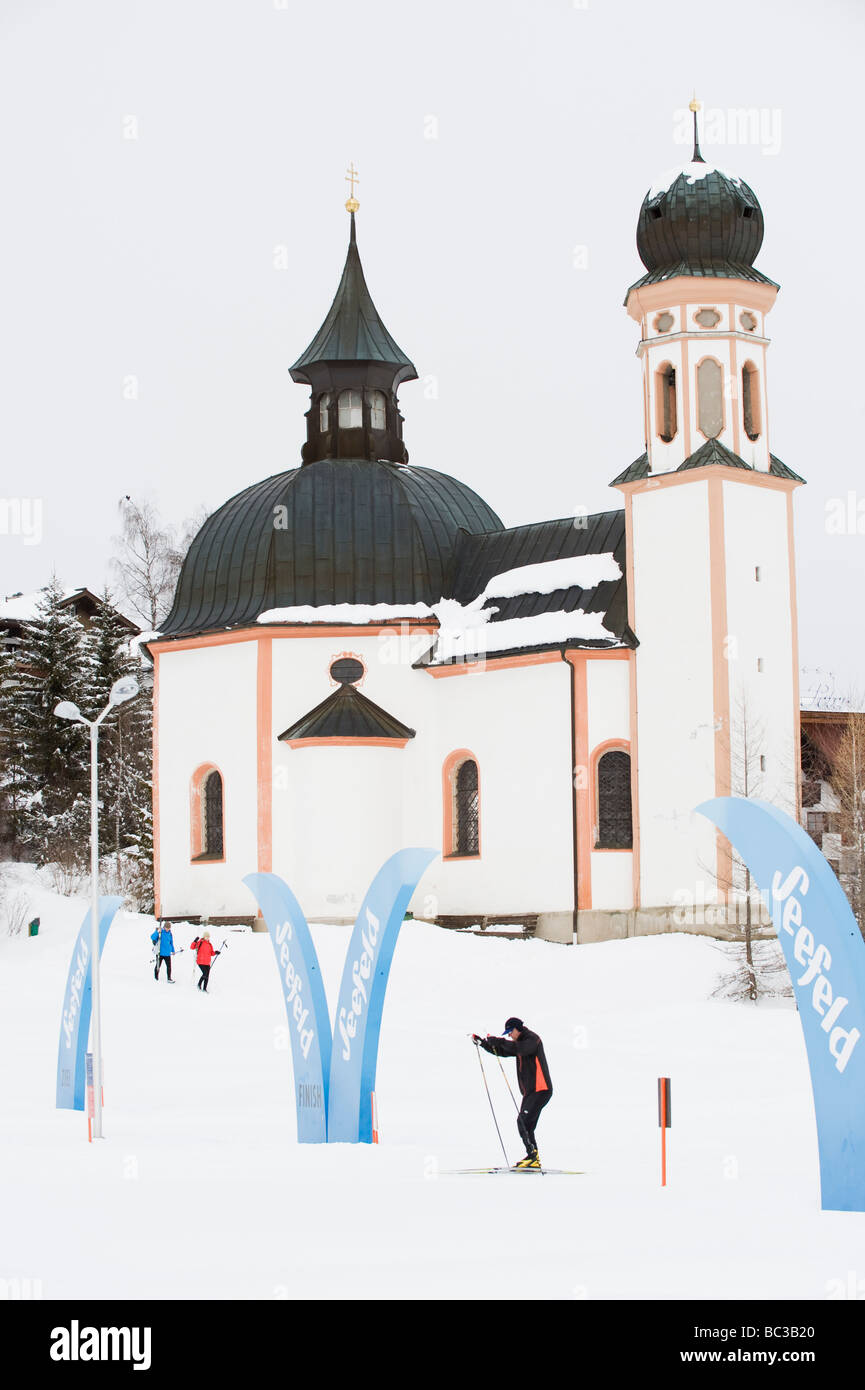 Écusson de ski vintage SEEFELD WINTERSPIELE des
