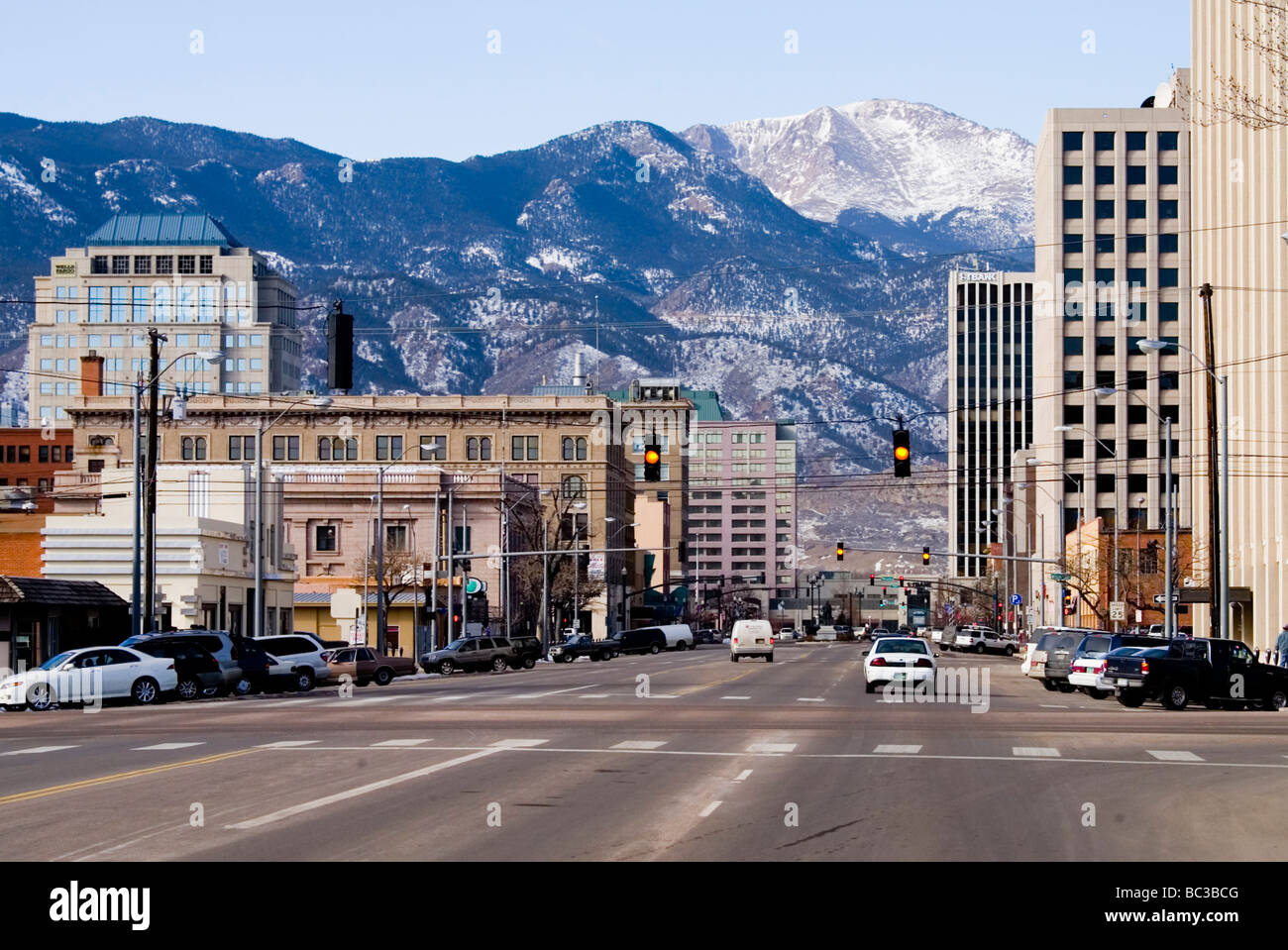 Downtown Colorado Springs Stock Photo Alamy