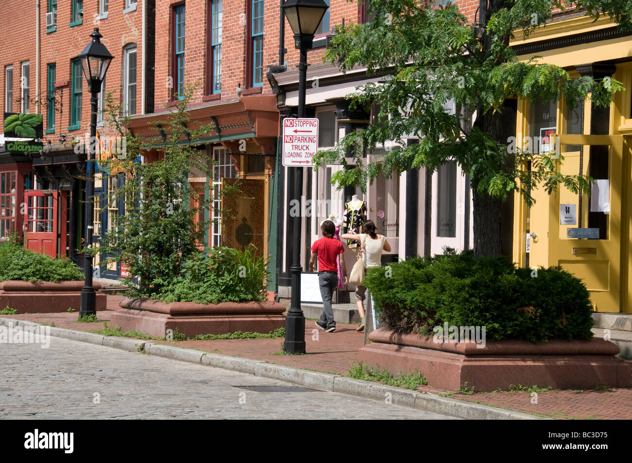 Street scenes in Baltimore MD USA. Stock Photo