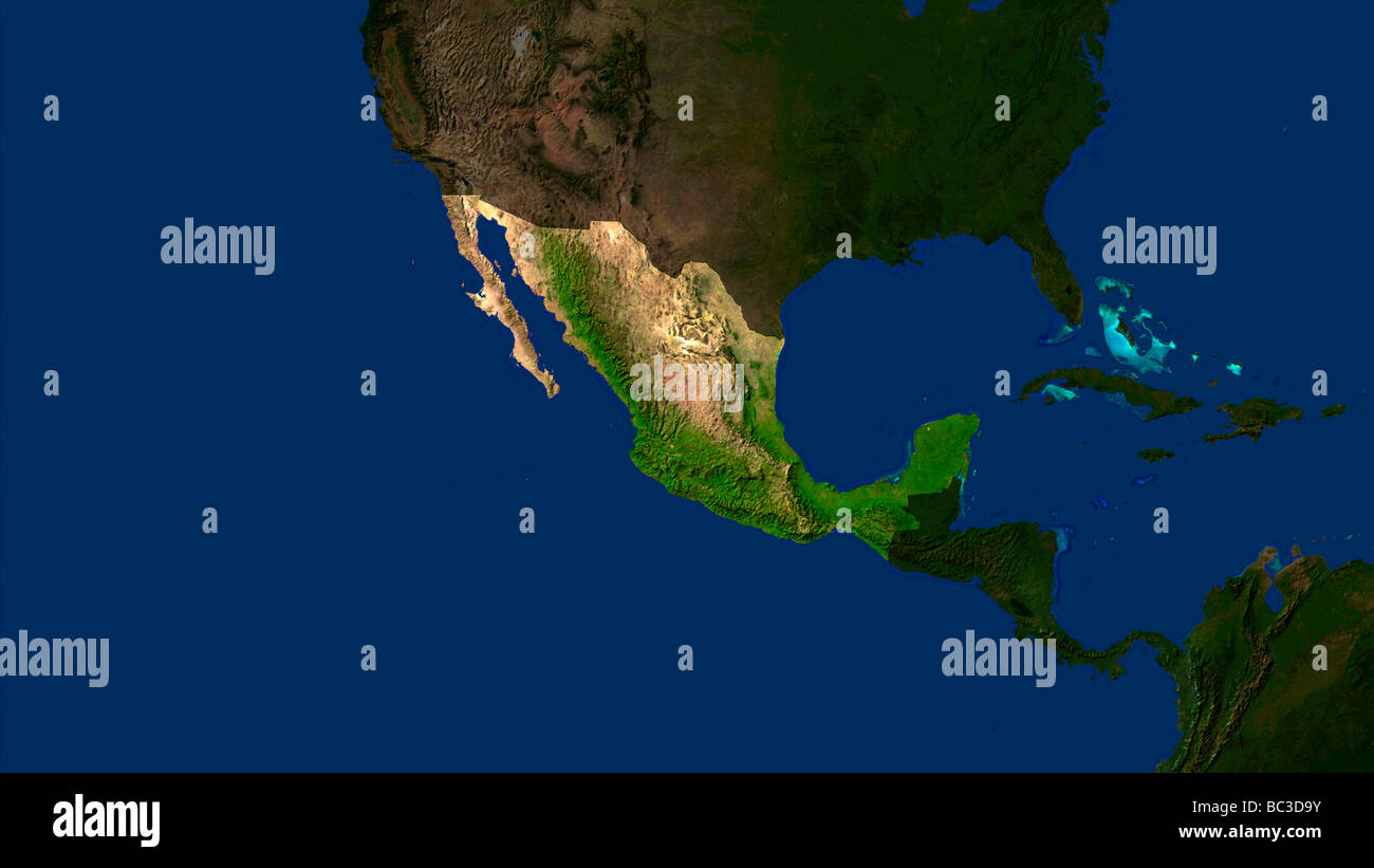 Mexico satellite image hires stock photography and images Alamy