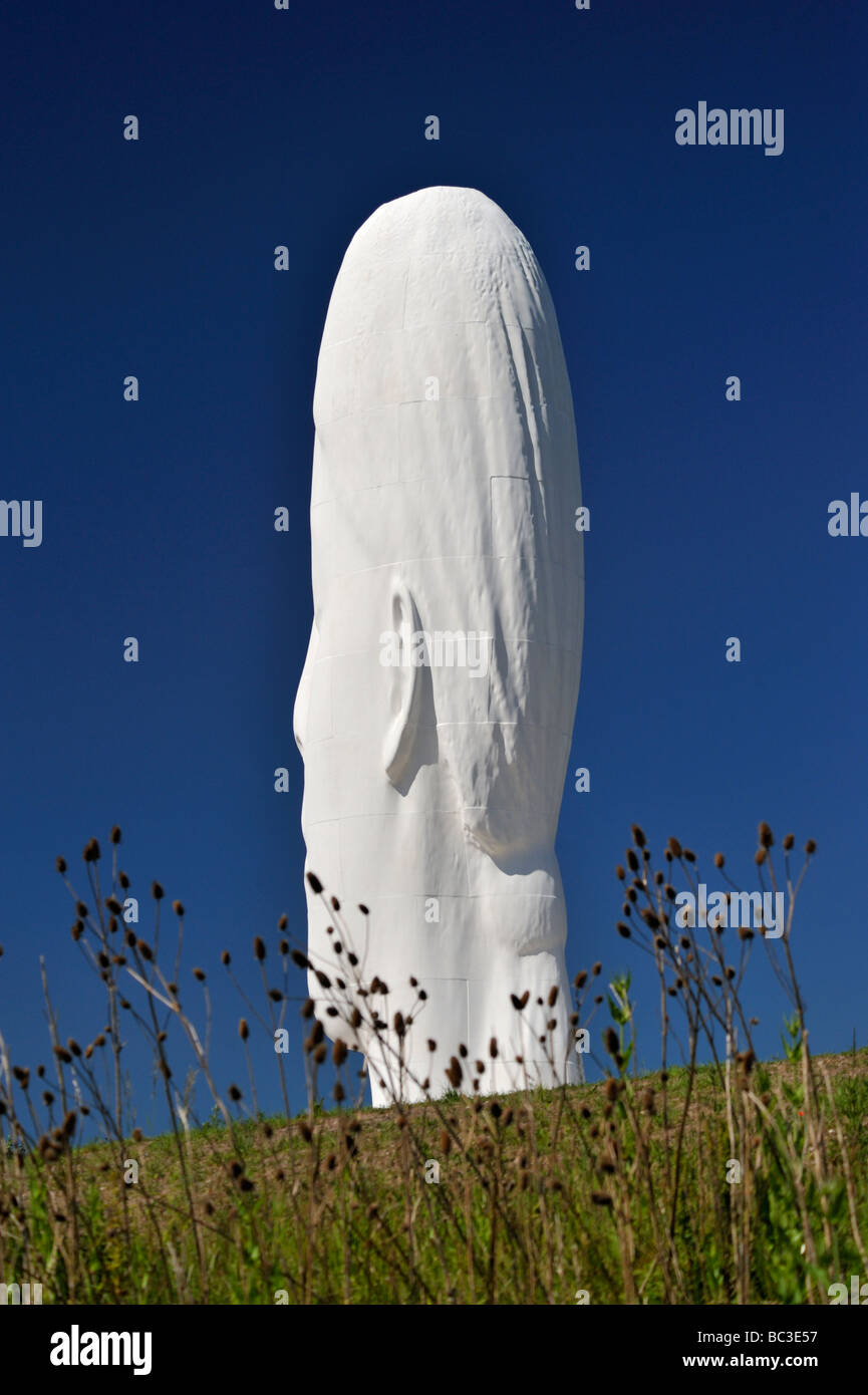 "Dream", outdoor sculpture by Jaume Plensa. Sutton Manor, St.Helens