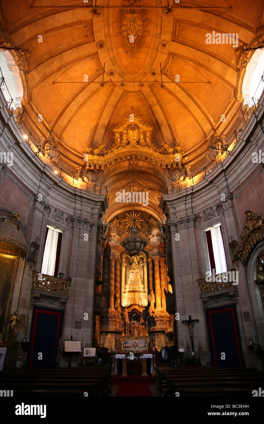 Inside the Igreja dos Clerigos Porto Stock Photo