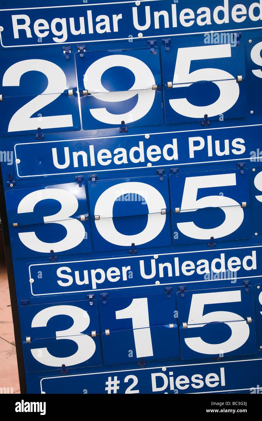 Gas prices on June 15 2009 in West Hollywood Los Angeles County