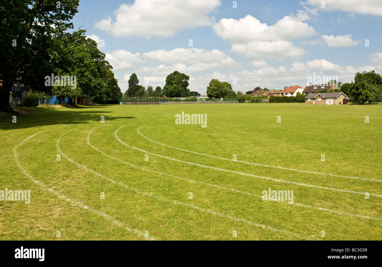 A school playing field. Stock Photo