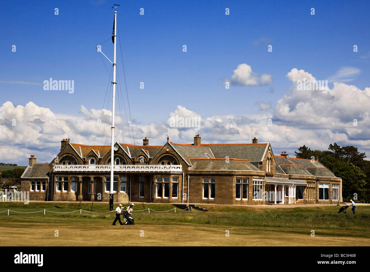Royal Troon golf course and clubhouse, South Ayrshire, Scotland Stock